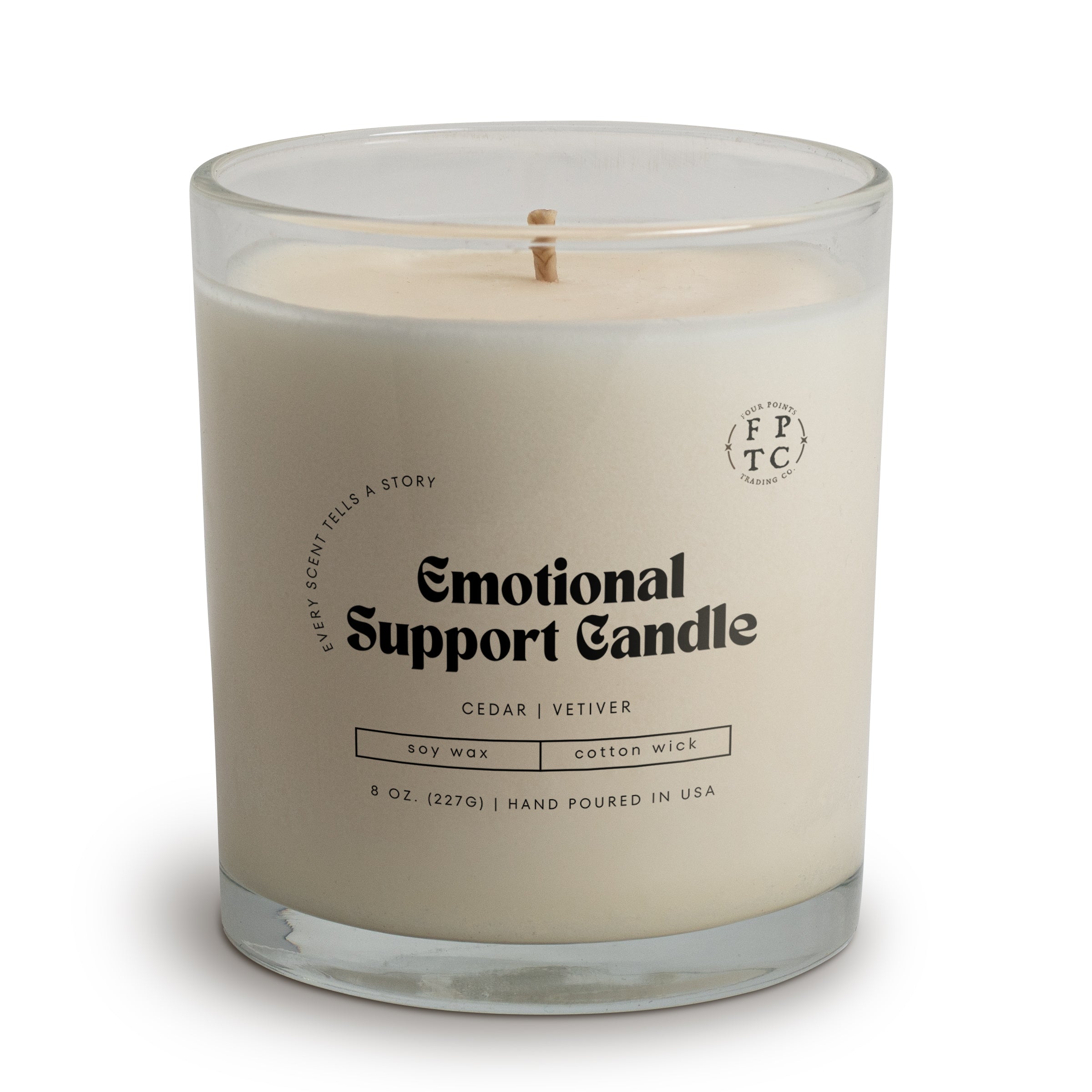 Emotional Support 8oz Soy Candle - Four Points Trading Co.