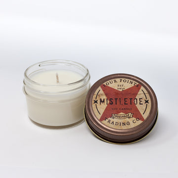 Mistletoe 4oz Soy Wax Candle - Four Points Trading Co.