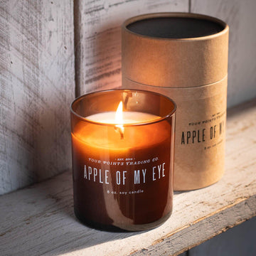 Four Points Trading Co. Scentiments 8oz Soy Candle - Apple of My Eye 