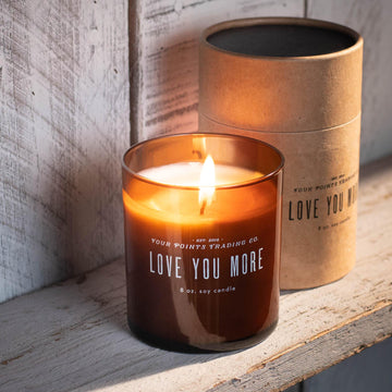 Four Points Trading Co. Scentiments 8oz Soy Candle - Love You More 