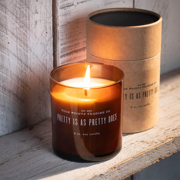 Four Points Trading Co. Scentiments 8oz Soy Candle - Pretty Is As Pretty Does 