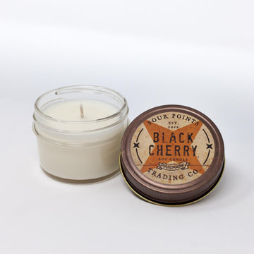 Black Cherry 4oz Soy Wax Candle - Four Points Trading Co.